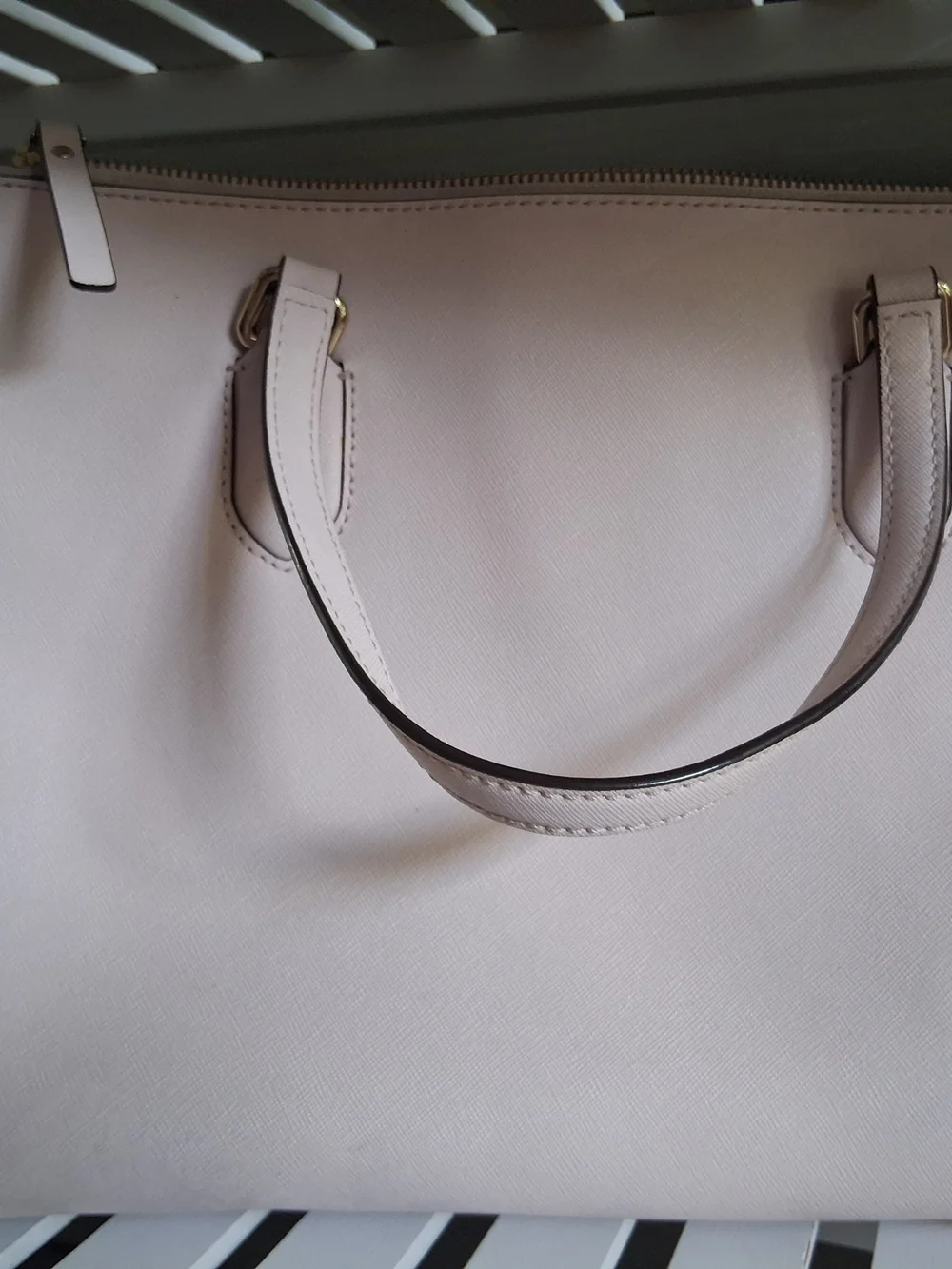 Kate Spade New York Blush Pink Saffiano Leather Tote Bag – Designer Handbag - Picture 11 of 14